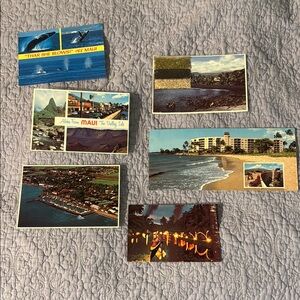 Vintage post cards Collection with Scenic Views from Maui